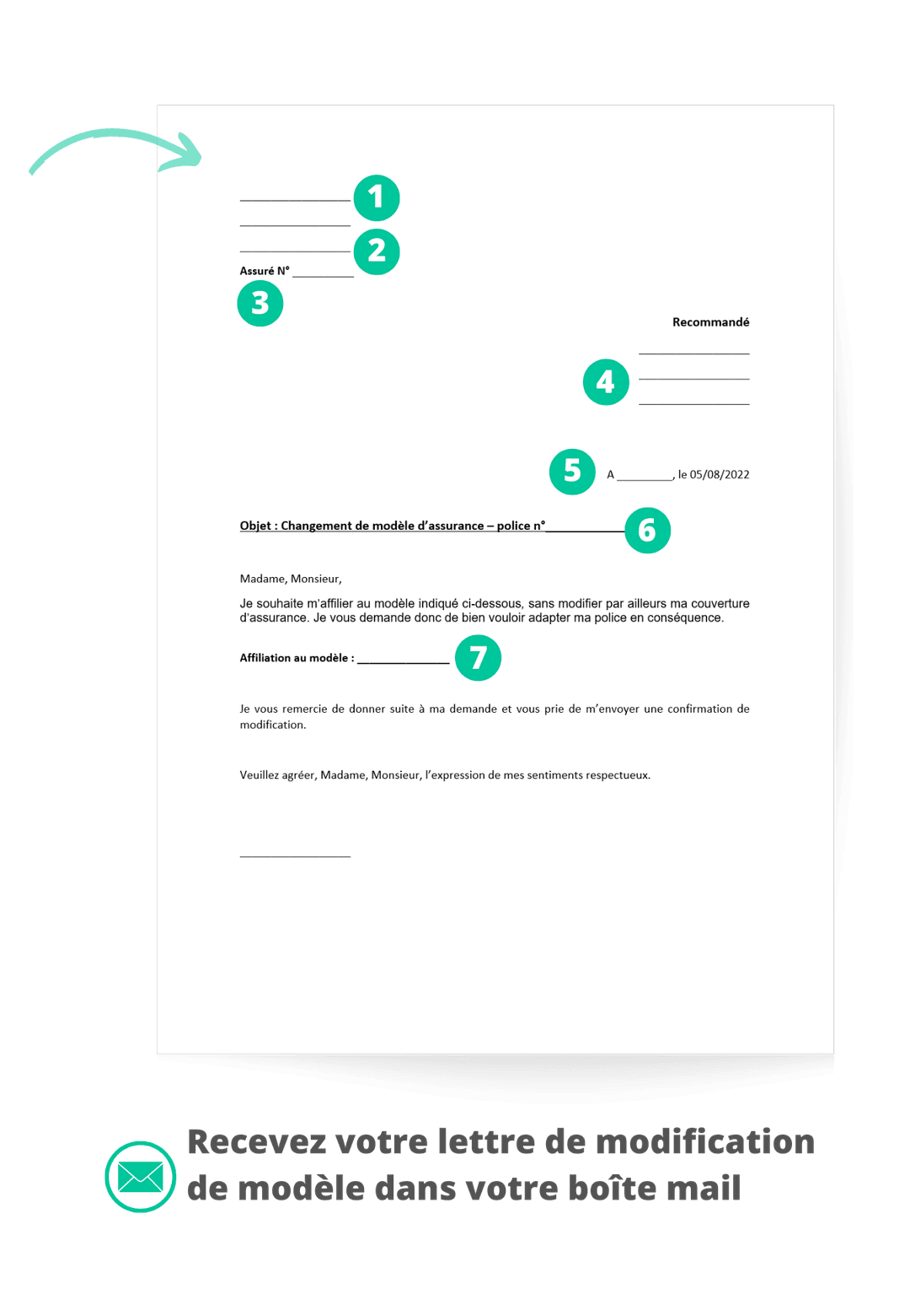 formulaire changement modèle