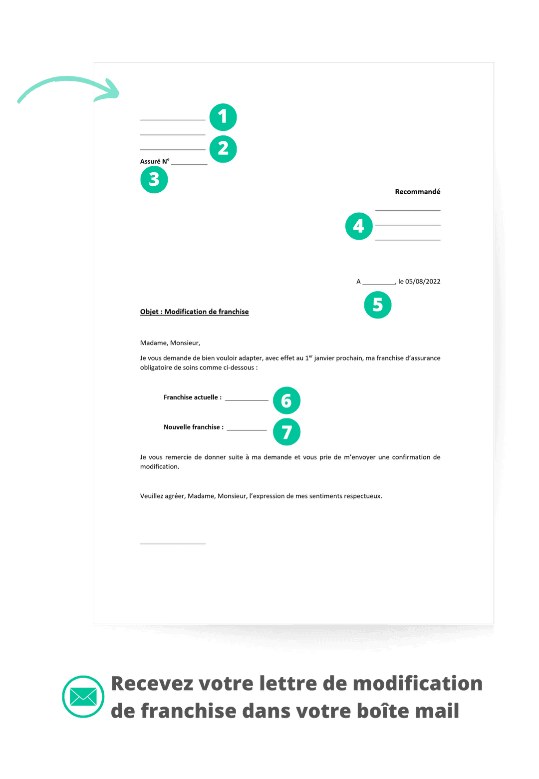 formulaire modification franchise