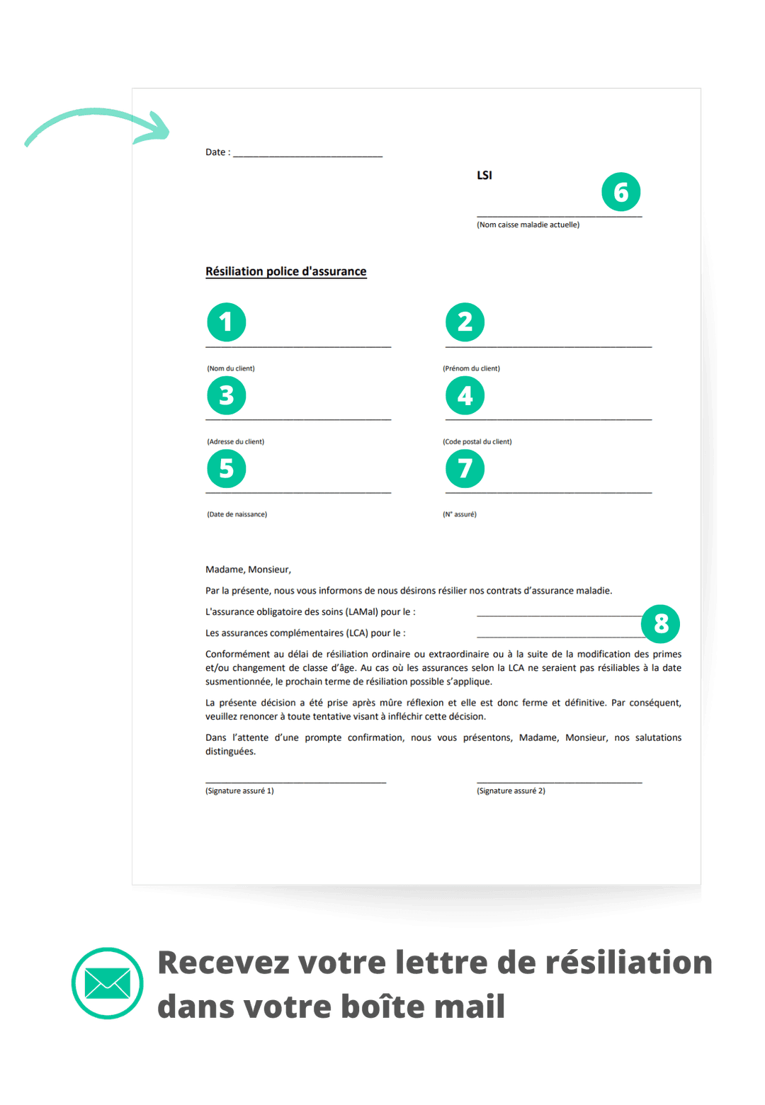 formulaire modification franchise